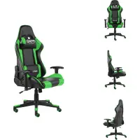 vidaXL Chaise de jeu Pivotante Vert PVC - Fauteuil de jeu