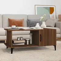 Prolenta Maison Exclusive - Table basse aspect chêne brun 90x50x40 cm Matériau dérivé du bois