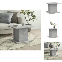 vidaXL Table basse gris béton 55,5x55,5x40 cm Bois composite - Tables basses