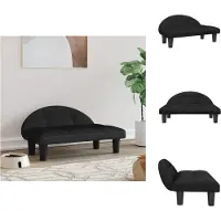 vidaXL Lit pour chien noir 70x52x30 cm velours - Lits pour chiens