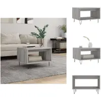 vidaXL Table basse Gris Sonoma 60x50x40 cm Bois composite - Tables basses