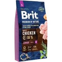 Brit Premium By Nature Junior Small S - Poulet pour les chiots de petites races - 16 kg (2 x 8 kg)