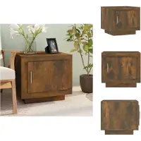 vidaXL Table basse chêne fumé 51x50x45 cm Bois composite - Tables basses