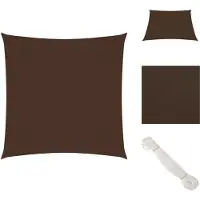 vidaXL Voile d'ombrage Oxford Tissu Carré 2x2 m Marron - Parasols & Protection solaire