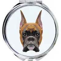 Art-Dog Boxer, boxer allemand I - Miroir avec photo et impression géométrique de la marque