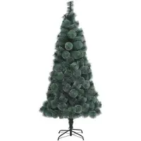 Syfax Sapin de Noël artificiel avec support Vert 240 cm PET