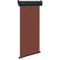Syfax Auvent latéral de balcon 85x250 cm Marron