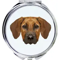 Art-Dog Rhodesian Ridgeback - Miroir avec photo et impression géométrique de la marque
