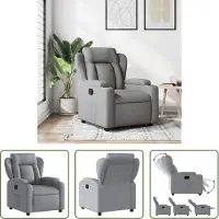 The Living Store fauteuil de relaxation en tissu gris clair
