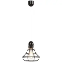 Rabalux Suspension 4649 Ramsey à 1 spot, E27, noire, ronde, style industriel, ø200 mm