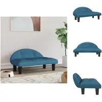 vidaXL Lit pour chien bleu 70x52x30 cm velours - Lits pour chiens