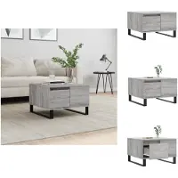 vidaXL Table basse Gris Sonoma 55x55x36,5 cm Bois composite - Tables basses