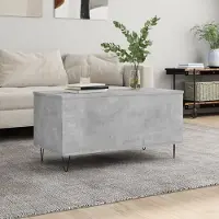 vidaXL Durable Table basse gris béton 90x44,5x45 cm Bois composite - Tables basses Octo7273018 1parcel