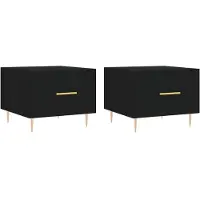 Syfax Tables basses 2 pcs noir 50x50x40 cm bois d'ingénierie