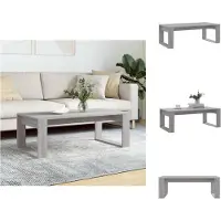 vidaXL Table basse Gris Sonoma 102x50x35 cm Bois composite - Tables basses