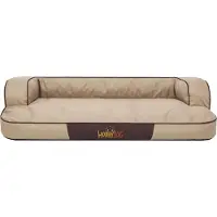 HOBBYDOG Lit pour chien Coussin pour chien Lit pour chat Corbeille pour chien Couchage - Top Standard - 120 x 80 x 20 cm [Taille : XXL] - Beige