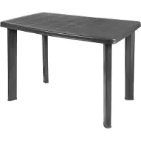 Spetebo Table de jardin en plastique - dimensions approximatives : 100 x 70 x 72,5 cm - couleur : anthracite
