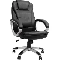 Mucola Fauteuil de direction Chaise de bureau Chaise de bureau en similicuir Chaise d'ordinateur 120 KG Chaise pivotante Fauteuil de bureau Gaming - Noir