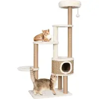 Syfax Arbre à chat coussin de luxe et grattoir 148 cm Herbiers marins