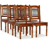 Syfax Chaises à manger lot de 6 bois massif classique