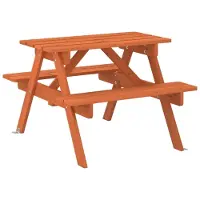 Syfax Table de pique-nique pour 4 enfants avec trou de parasol sapin