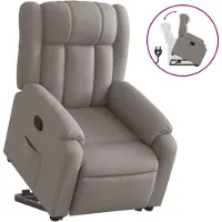 Syfax Fauteuil inclinable taupe tissu