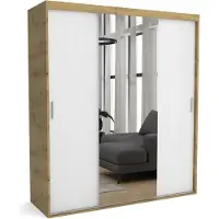 Furnlux Classic Tapis de vestiaire FURNLUX A Blanc Et Marron 240cm / Couleur principale : Blanc / Dimensions : 240 x 60 x 205 cm