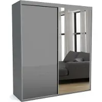 Furnlux Classic Tapis de vestiaire FURNLUX C Gris 180cm / Couleur principale : Gris / Dimensions : 180 x 60 x 205 cm