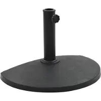 Prolenta Maison Exclusive - Socle pour parasol, forme demi-lune, 9 kg, noir, résine synthétique