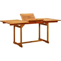 Syfax Table à dîner de jardin (120-170)x80x75 cm Bois d'acacia massif