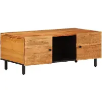 Syfax Table basse 100x54x40 cm bois massif d'acacia
