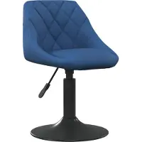 Syfax Tabouret de bar Bleu Velours