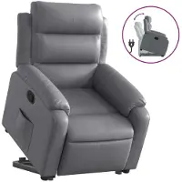 Syfax Fauteuil inclinable Gris Similicuir