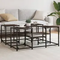 Prolenta Maison Exclusive - Table basse aspect chêne brun 91x91x40 cm Matériau dérivé du bois