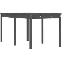 Syfax Table de jardin gris 159,5x82,5x76 cm bois massif de pin