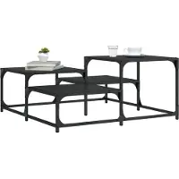 Prolenta Maison Exclusive - Table basse noire 87,5 x 87,5 x 40 cm Matériau dérivé du bois