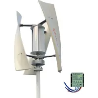 OEM Générateur éolien, design vertical, haute efficacité, Avec contrôleur MPPT-c, 2000W avec soufflerie-g, 12V-c