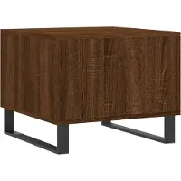 Syfax Table basse Chêne marron 50x50x40 cm Bois d'ingénierie