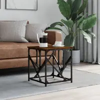 Prolenta Maison Exclusive - Table basse en chêne fumé 45x45x47,5 cm Matériau dérivé du bois