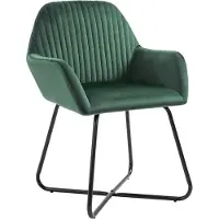 Syfax Chaises à manger lot de 2 vert velours