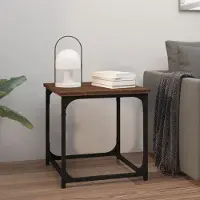 Prolenta Maison Exclusive - Table d'appoint aspect chêne brun 40x40x40 cm Matériau dérivé du bois