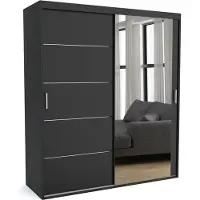 Furnlux Classic FURNLUX Tapis de vestiaire C Noir 200cm / Couleur principale : Noir / Dimensions : 200 x 60 x 205 cm