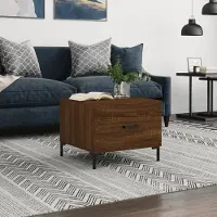 Prolenta Maison Exclusive - Table basse aspect chêne brun 50x50x40 cm Matériau dérivé du bois