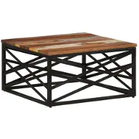 vidaXL Table basse 68x68x35 cm Vieux bois massif - Table basse - Tables basses - Table basse en bois