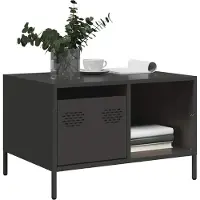 Prolenta Maison Exclusive - Table basse noire 68,5x50x43,5 cm Acier laminé à froid