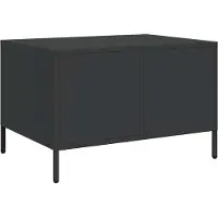 Syfax Table basse noir 68,5x50x43,5 cm acier laminé à froid