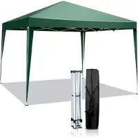 FCH Pavillon 3x3m imperméable , Pop-Up Pavillon pliable réglable en hauteur,Tente de jardin protection UV 50+ ,Tente de réception avec sac pour le jardin,Vert