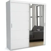 Furnlux Classic Tapis de vestiaire FURNLUX C Blanc 160cm / Couleur principale : Blanc / Dimensions : 160 x 60 x 205 cm