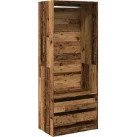 Syfax Garde-robe vieux bois 80x50x200 cm bois d'ingénierie