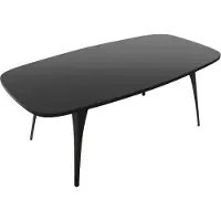 Mirjan 24 Table basse Fabiola, Table basse, Pieds en acier, Table de salon, Moderne, Table de salon (Couleur : Noir)